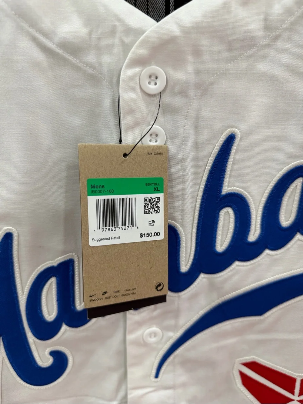 Nike Kobe Bryant Mamba Dodgers Baseball Jersey Size XL New IB0007-100 oversized - Picture 6 of 8